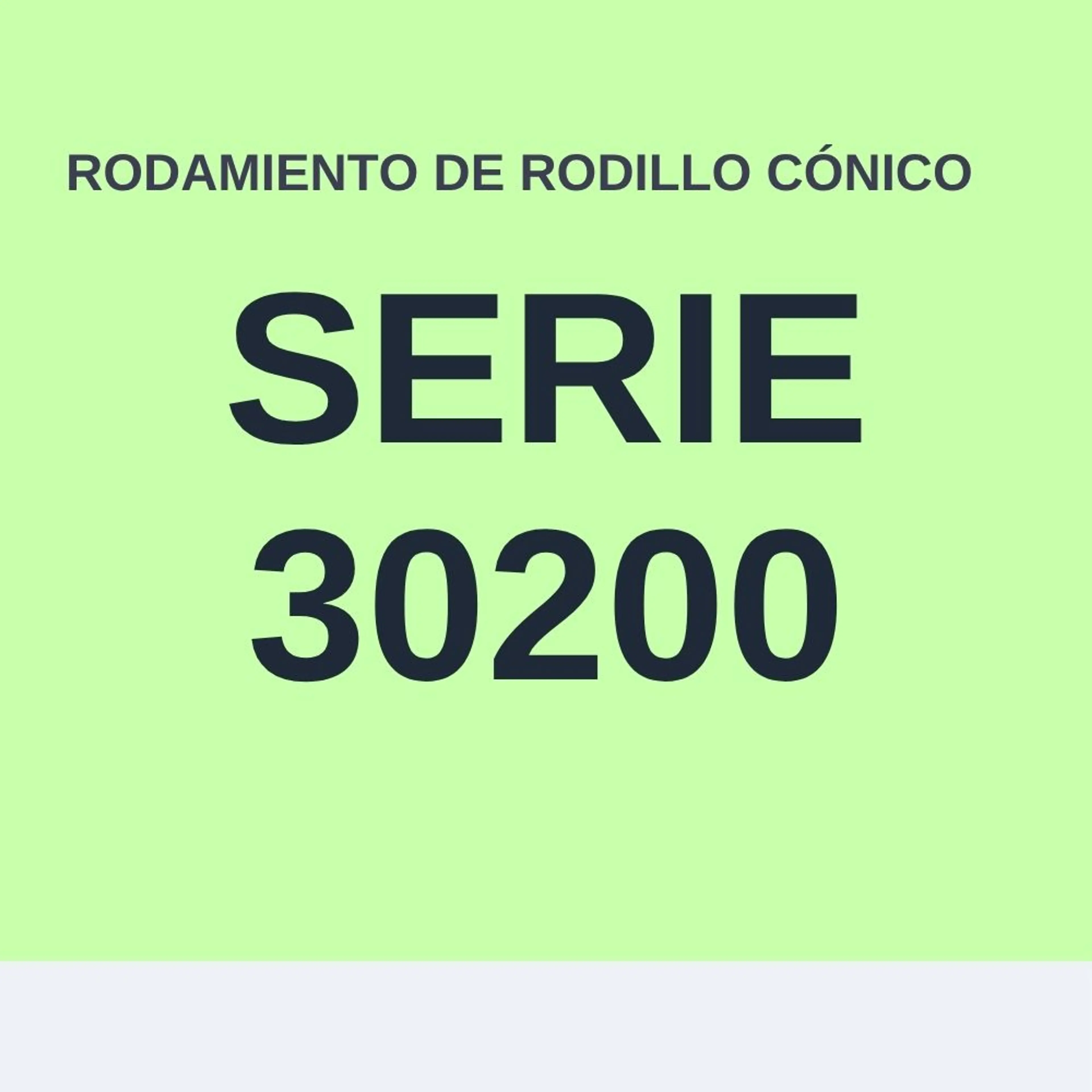 RODAMIENTOS DE RODILLO CÓNICO SERIE 30200
