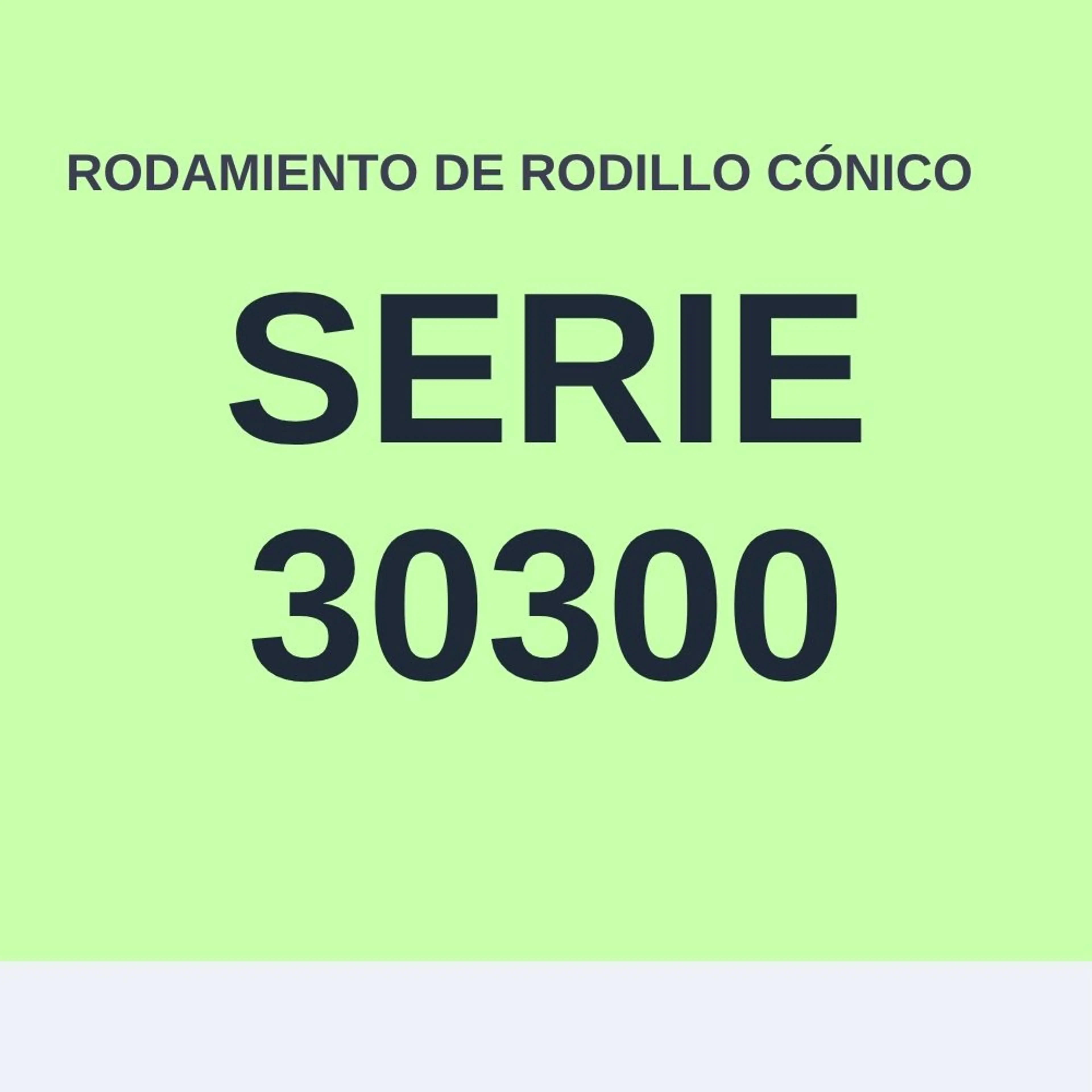 RODAMIENTOS DE RODILLO CÓNICO SERIE 30300