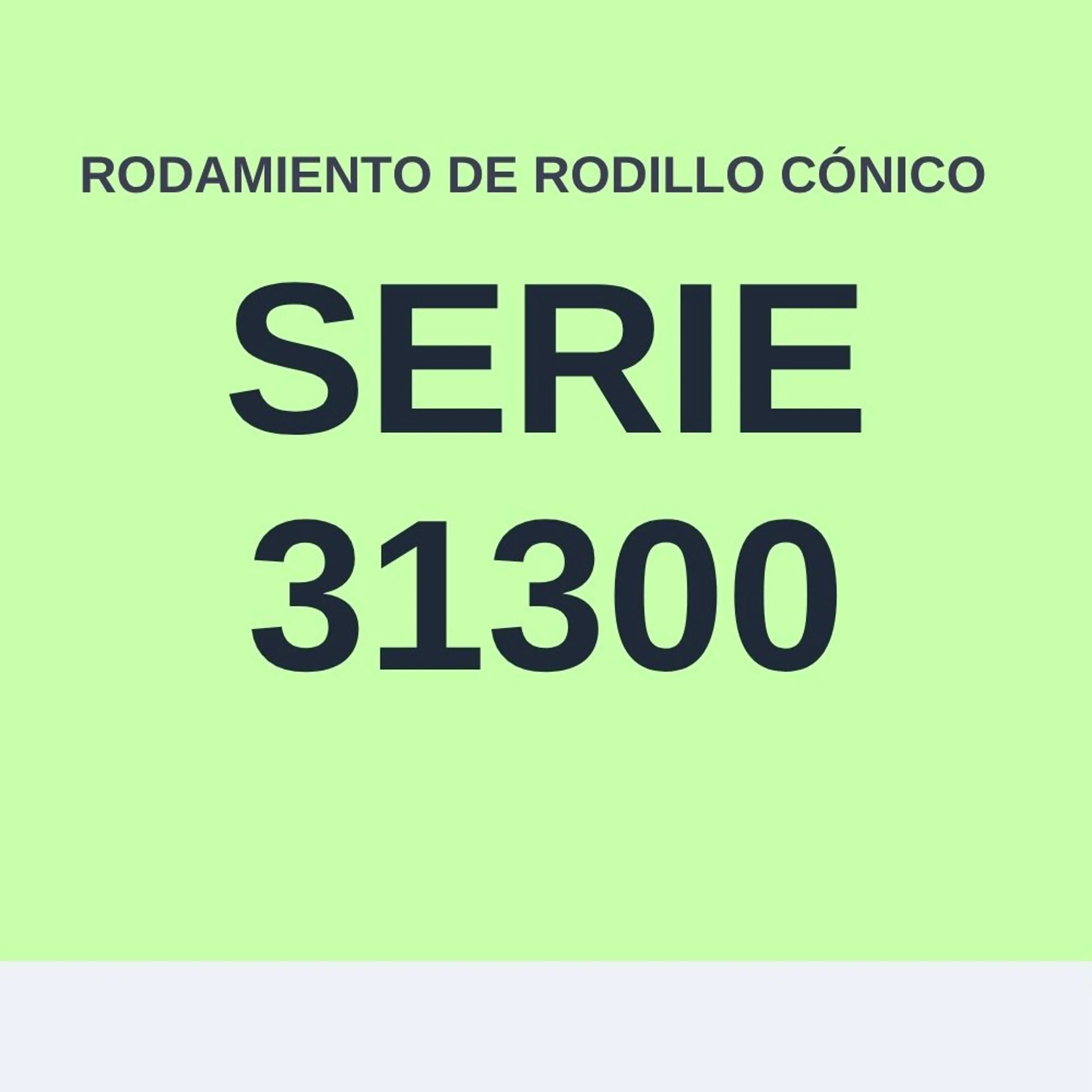 RODAMIENTOS DE RODILLO CÓNICO SERIE 31300