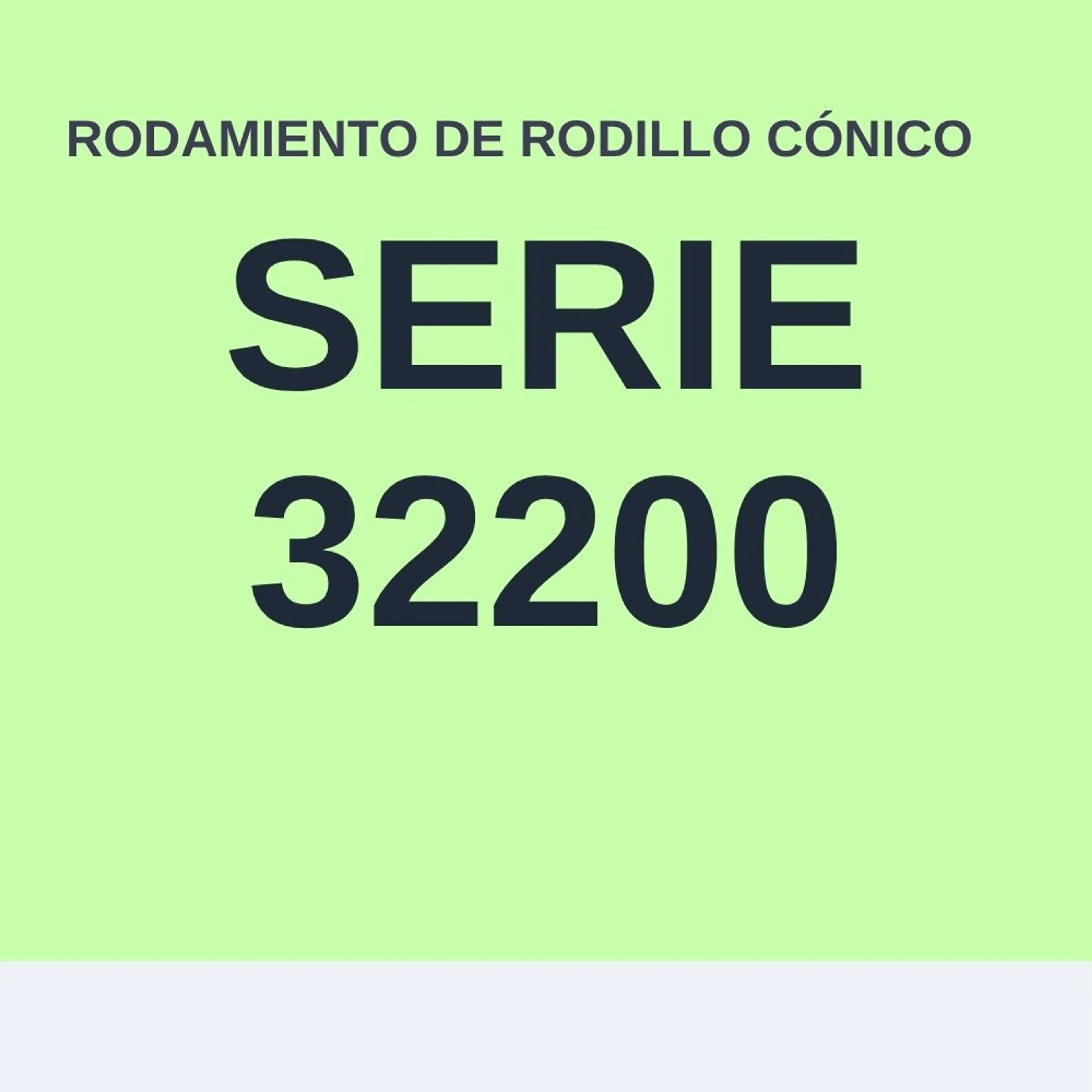 RODAMIENTOS DE RODILLO CÓNICO SERIE 32200
