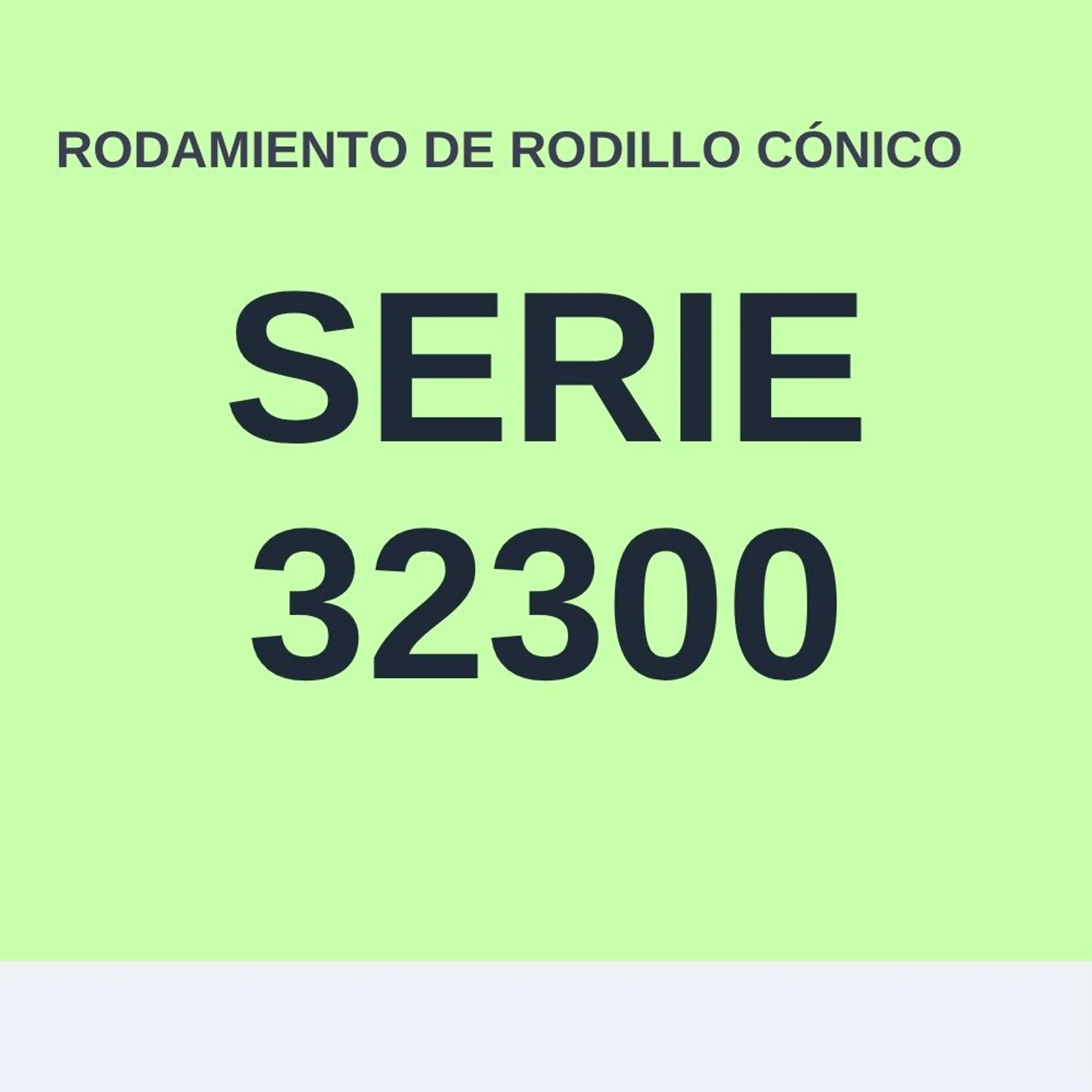 RODAMIENTOS DE RODILLO CÓNICO SERIE 32300