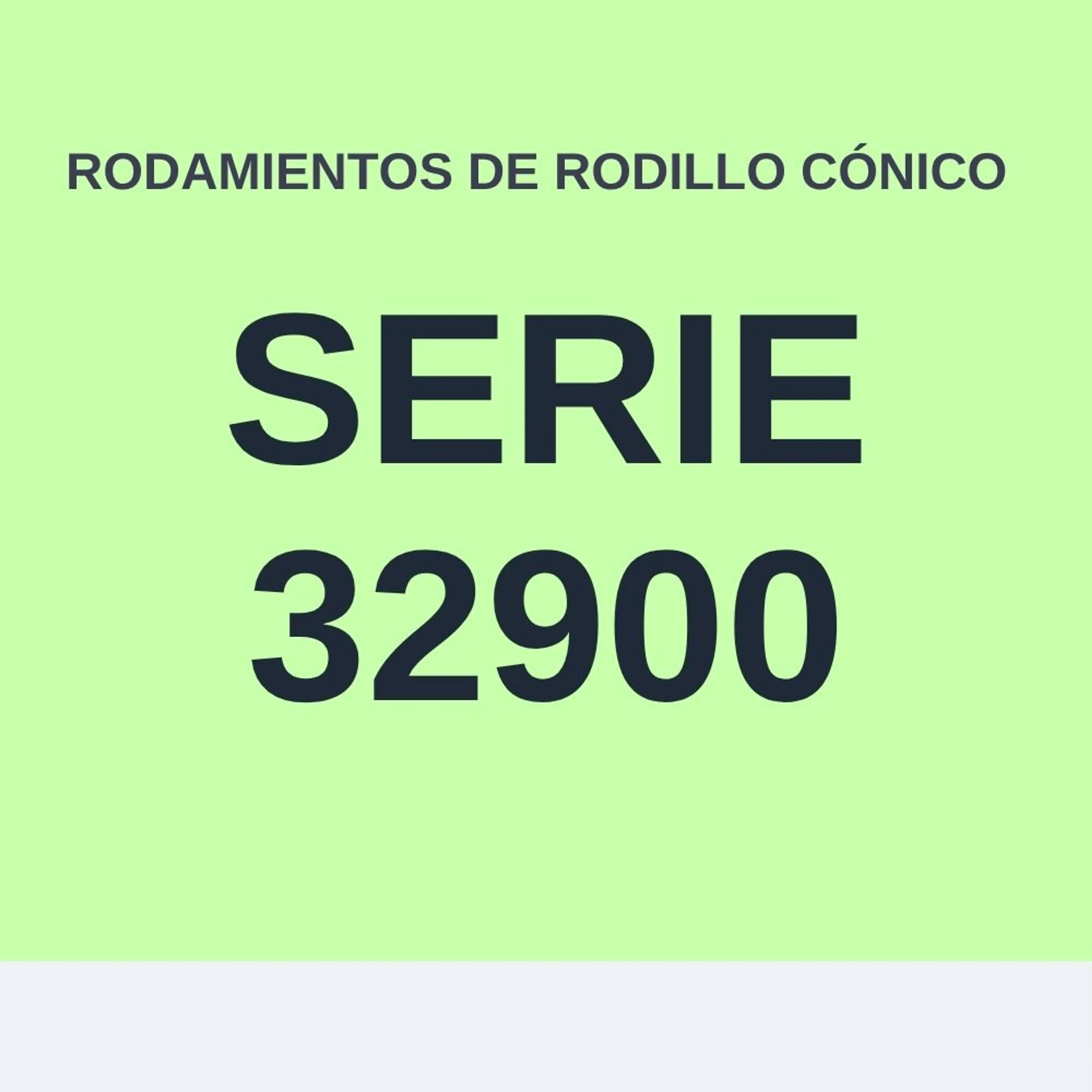 RODAMIENTOS DE RODILLO CÓNICO SERIE 32900