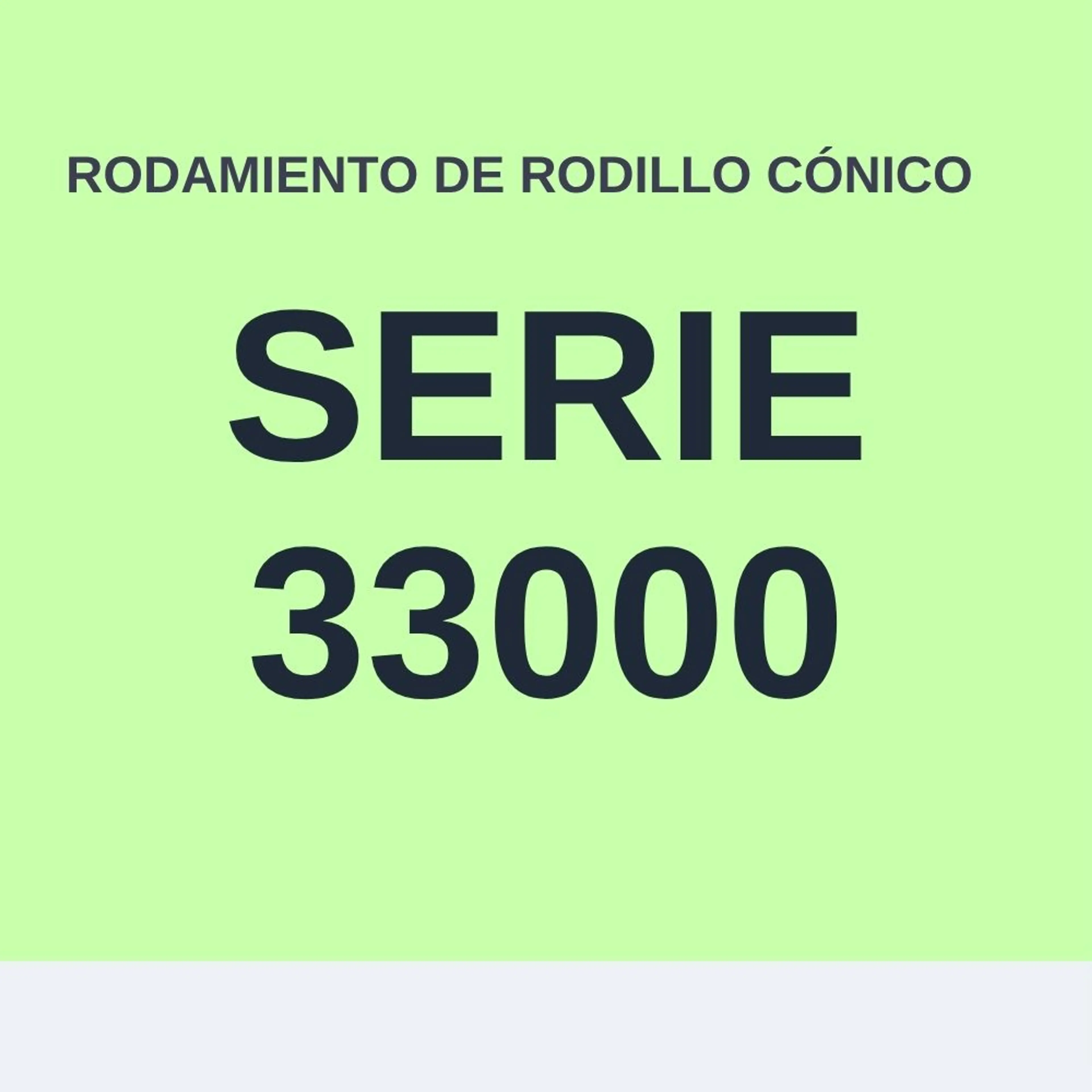 RODAMIENTOS DE RODILLO CÓNICO SERIE 33000