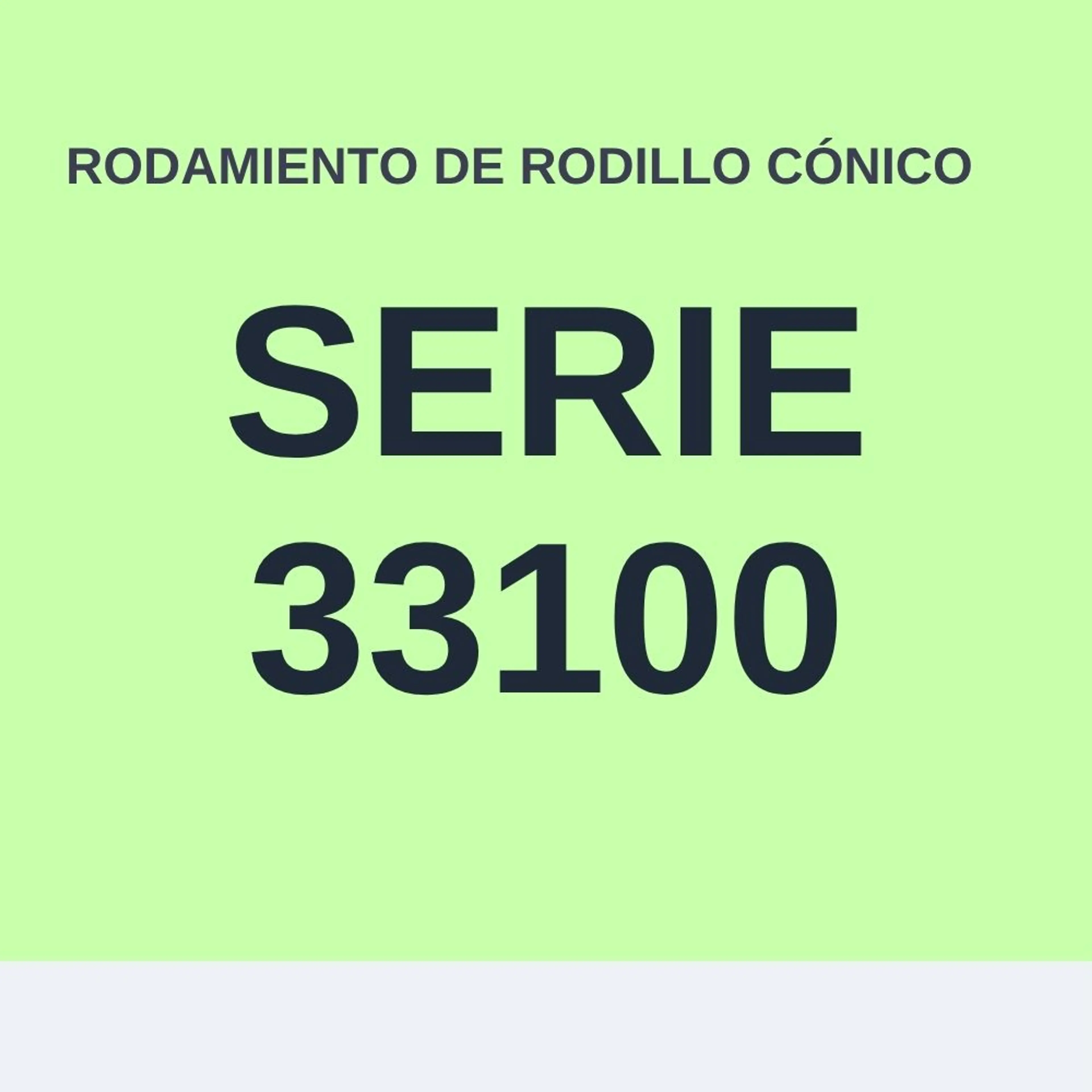 RODAMIENTOS DE RODILLO CÓNICO SERIE 33100