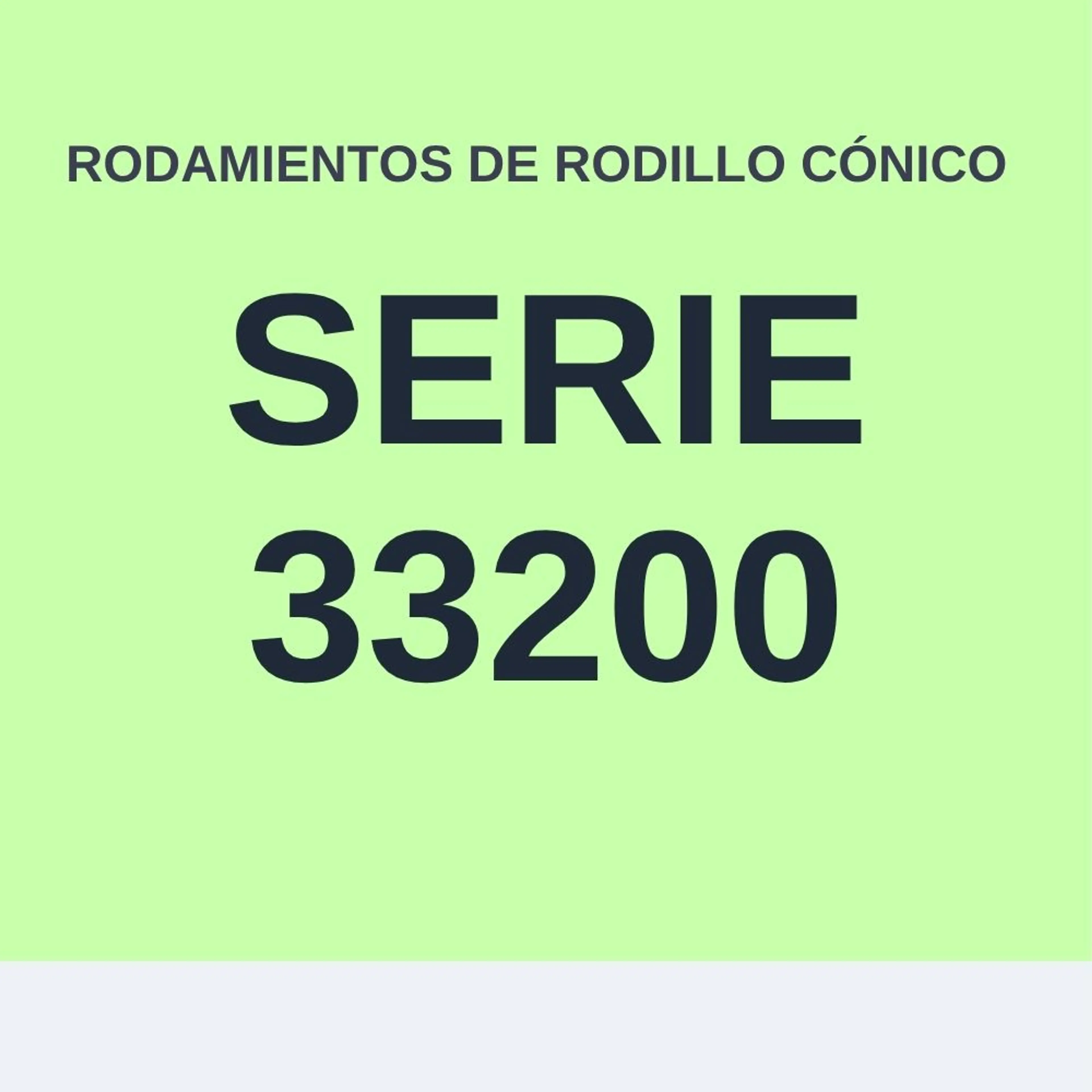 RODAMIENTOS DE RODILLO CÓNICO SERIE 33200