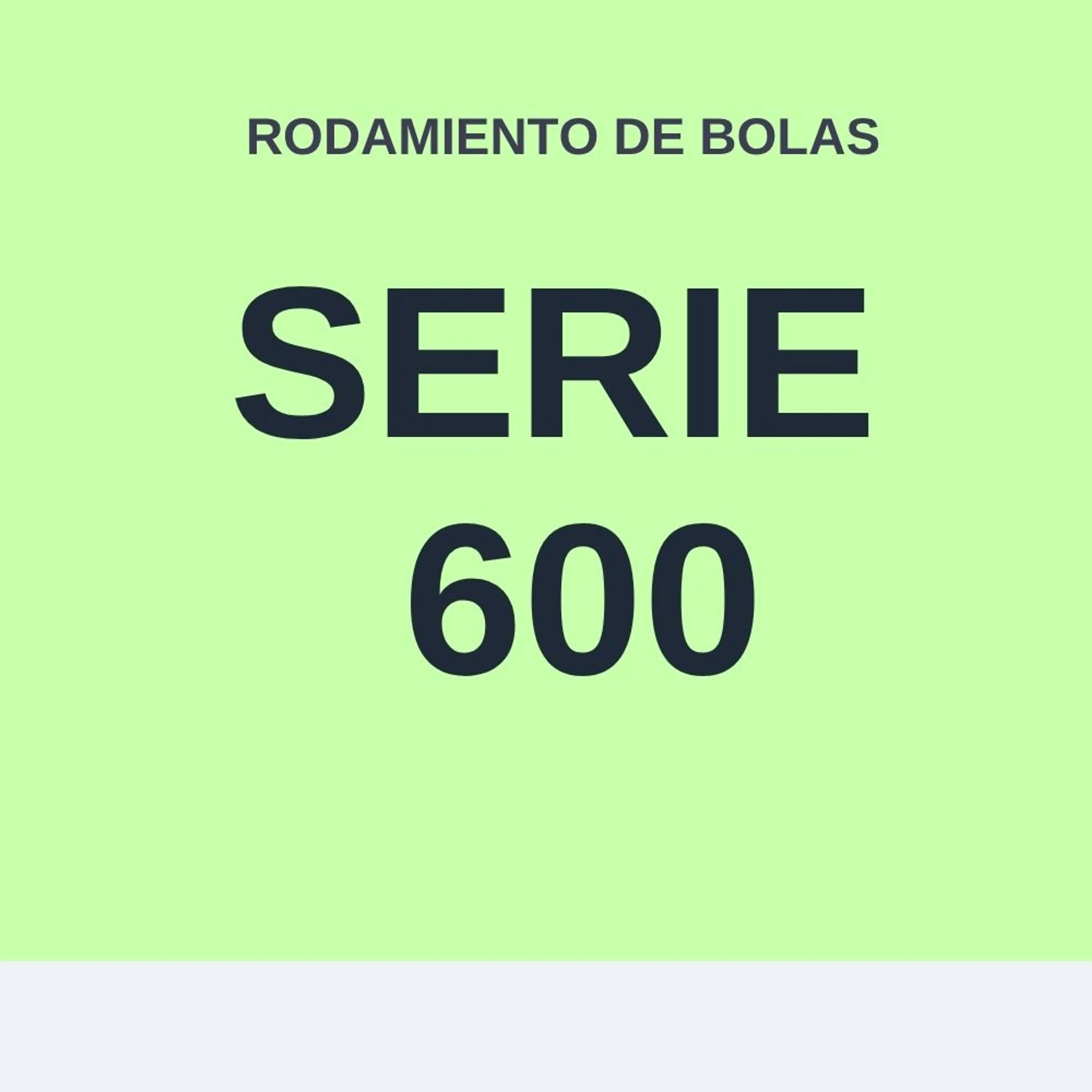 RODAMIENTOS DE BOLA SERIE 600