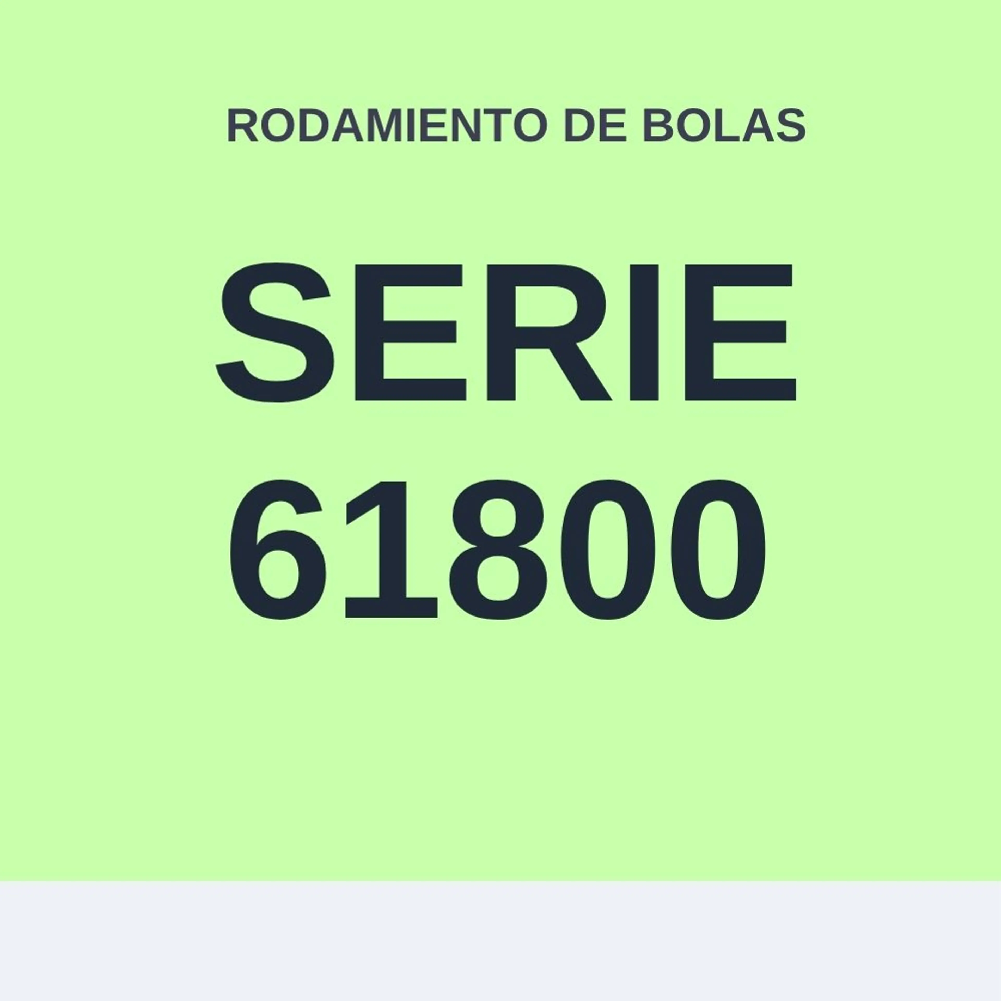 RODAMIENTO DE BOLA SERIE 61800