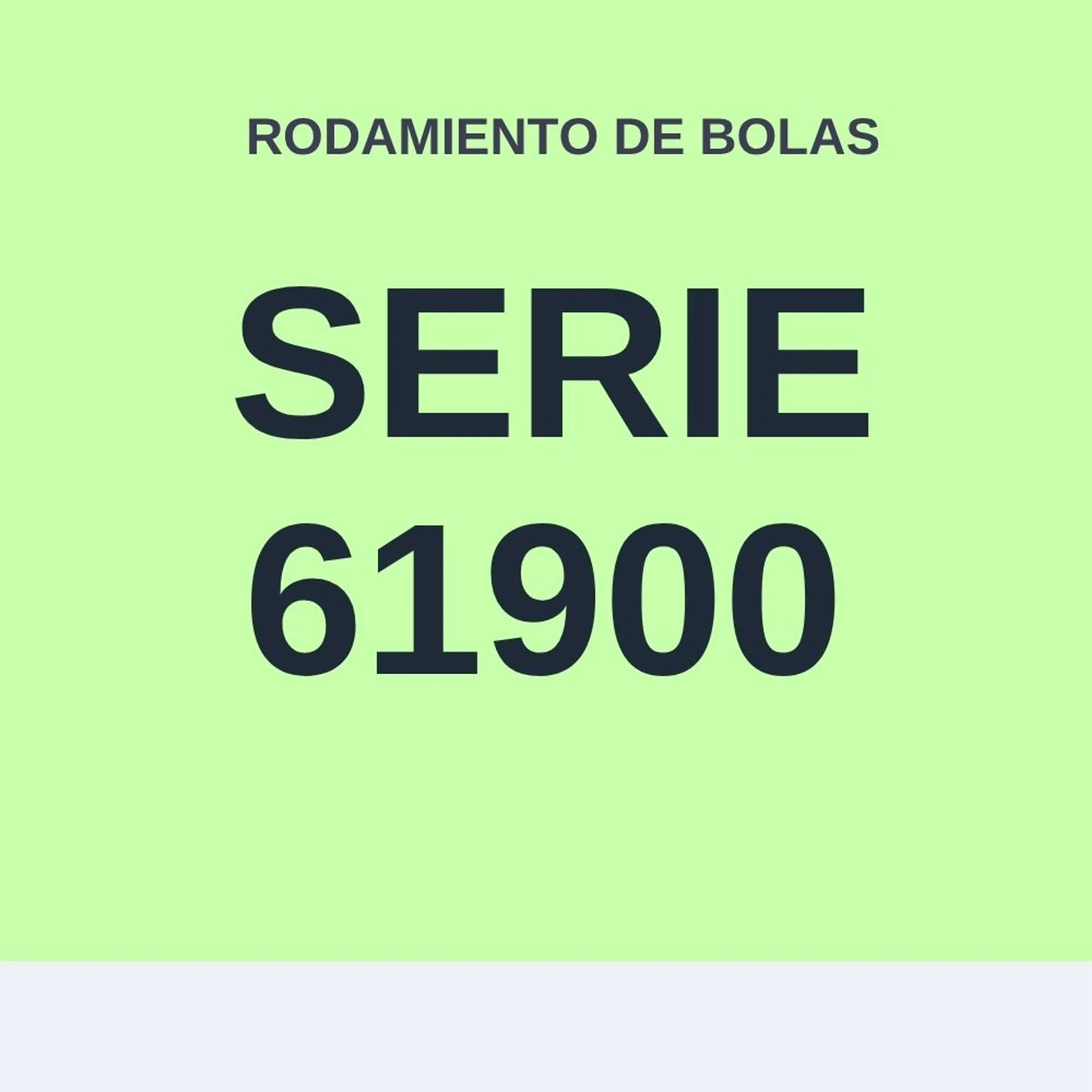 RODAMIENTO DE BOLA SERIE 61900