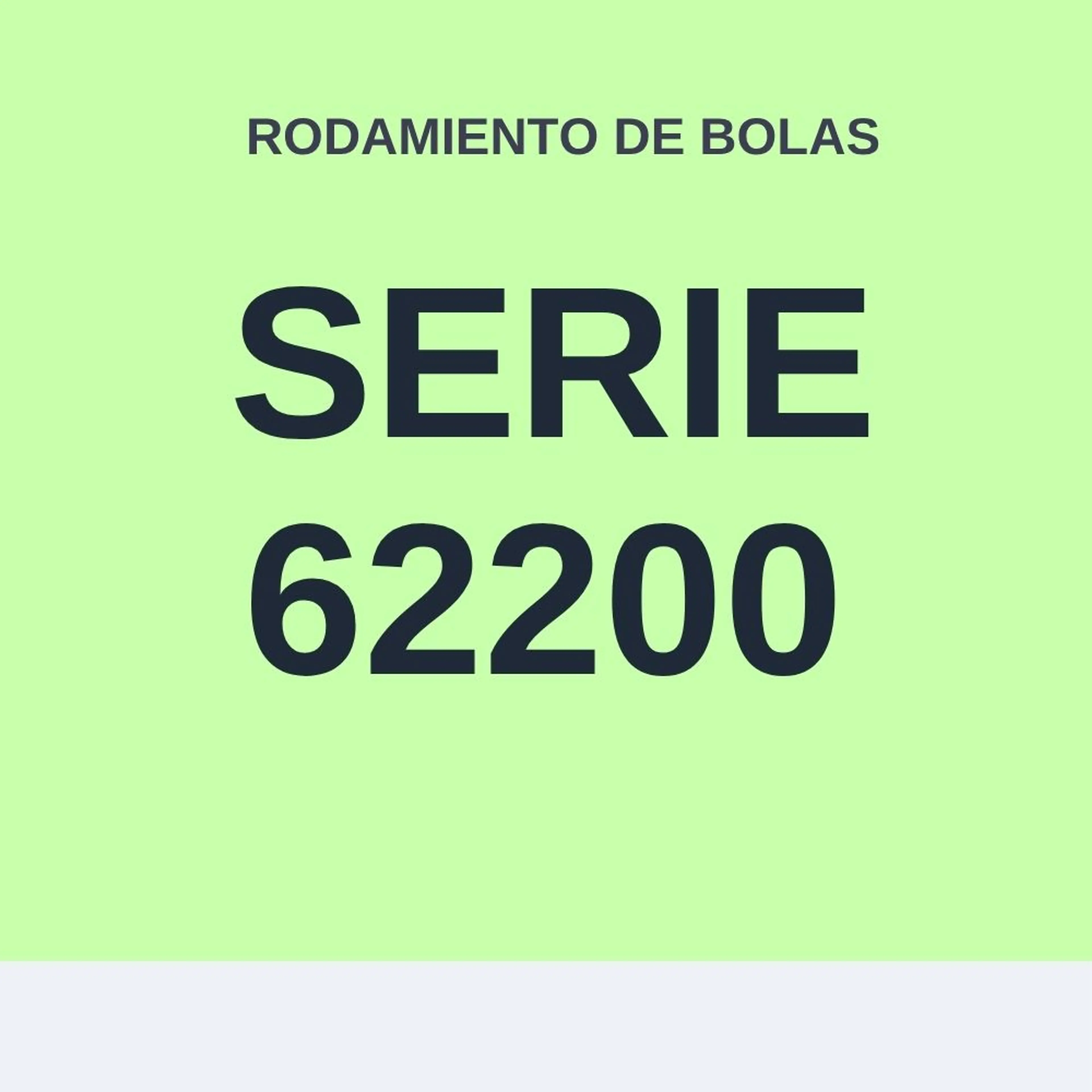 RODAMIENTO DE BOLAS SERIE 62200
