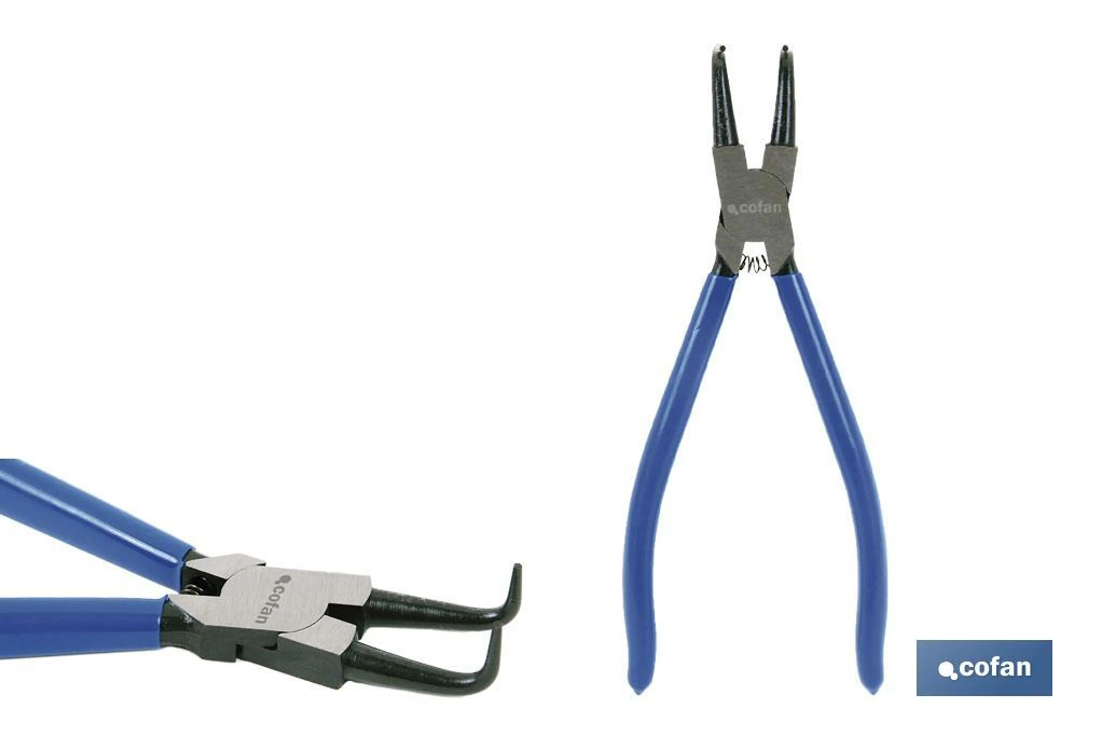 ALICATES CIRCLIP INTERIOR CURVO MED