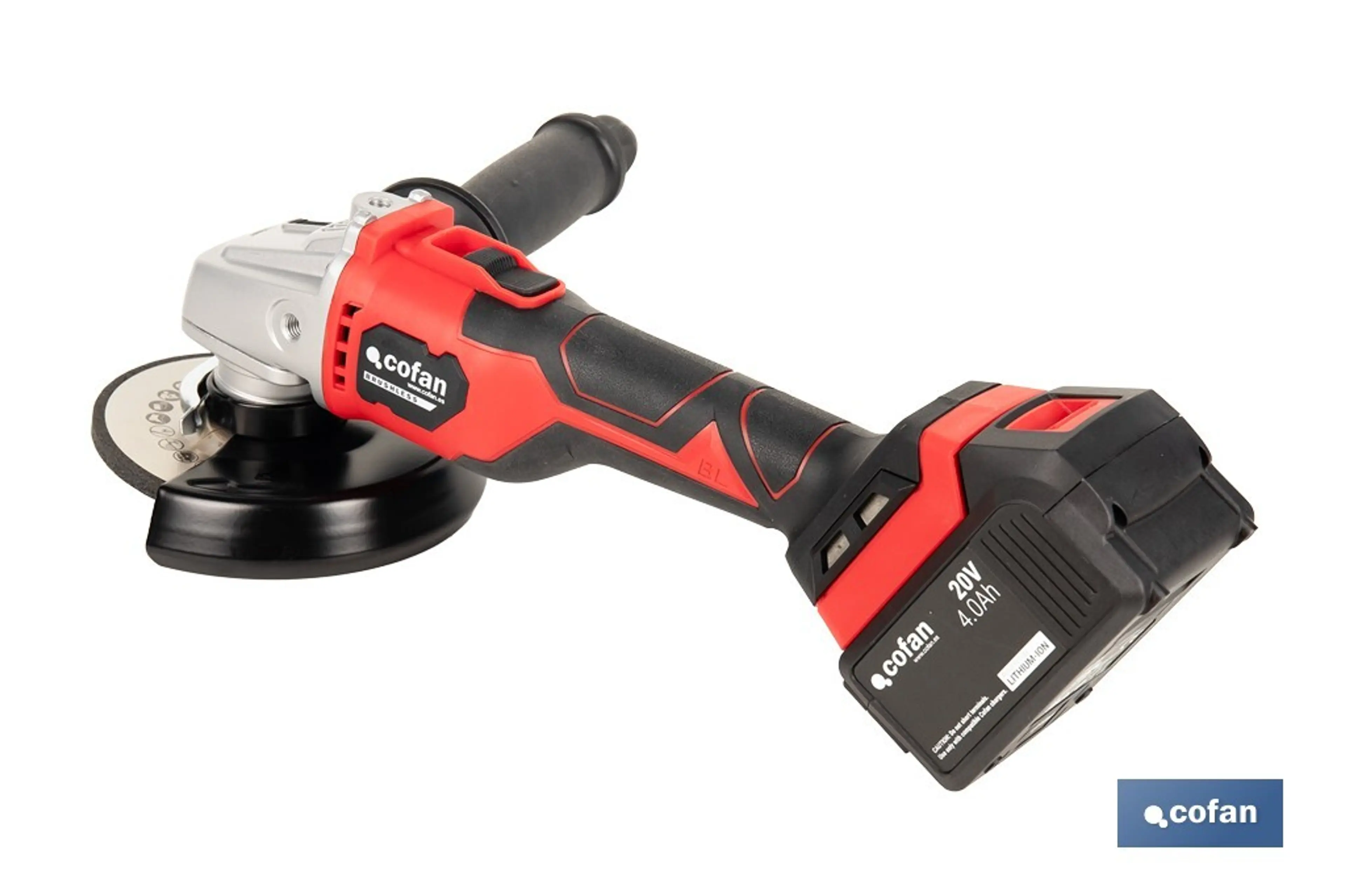 AMOLADORA A BATERÍA LI-ION 20 V 10.