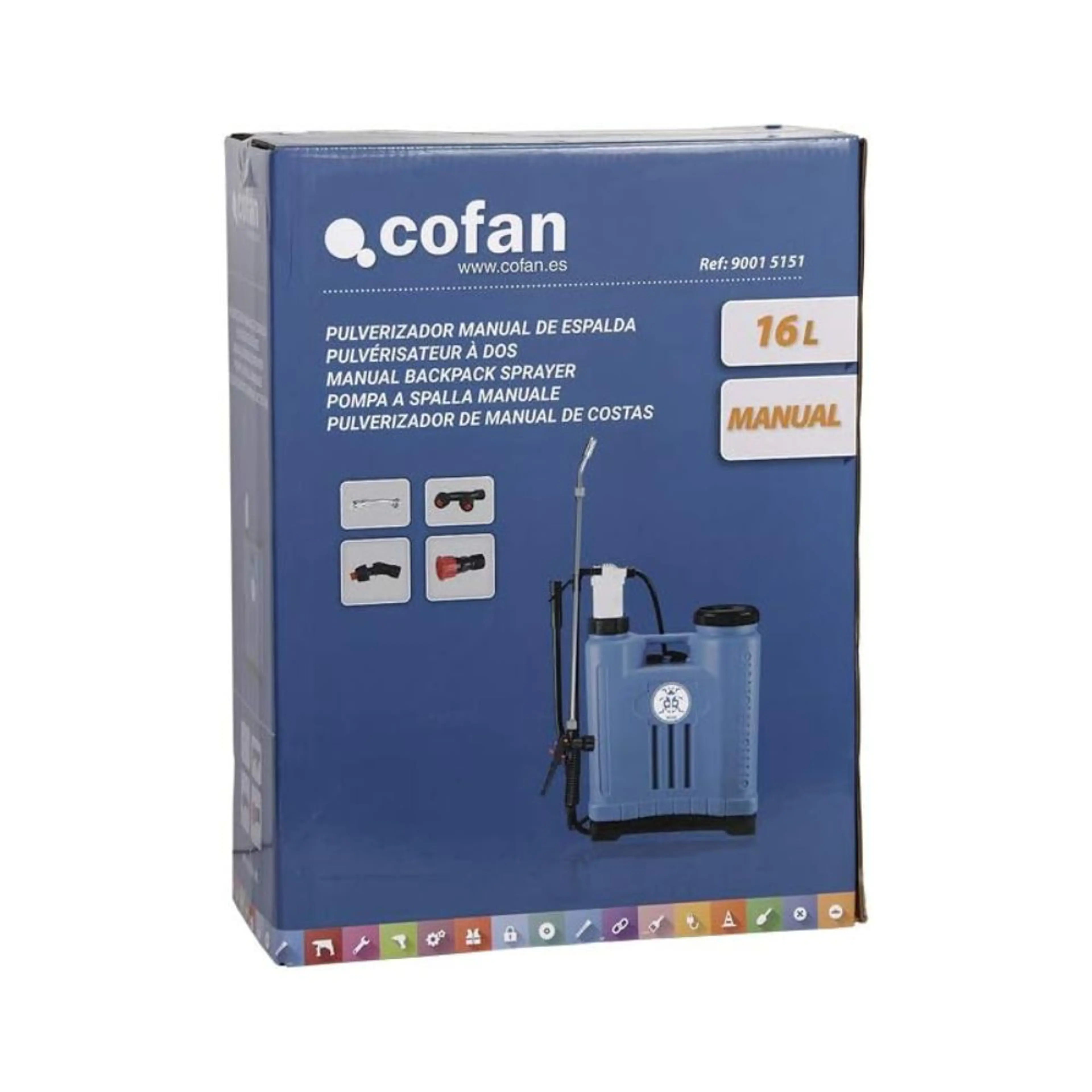 PULVERIZADOR MANUAL DE ESPALDA 16L
