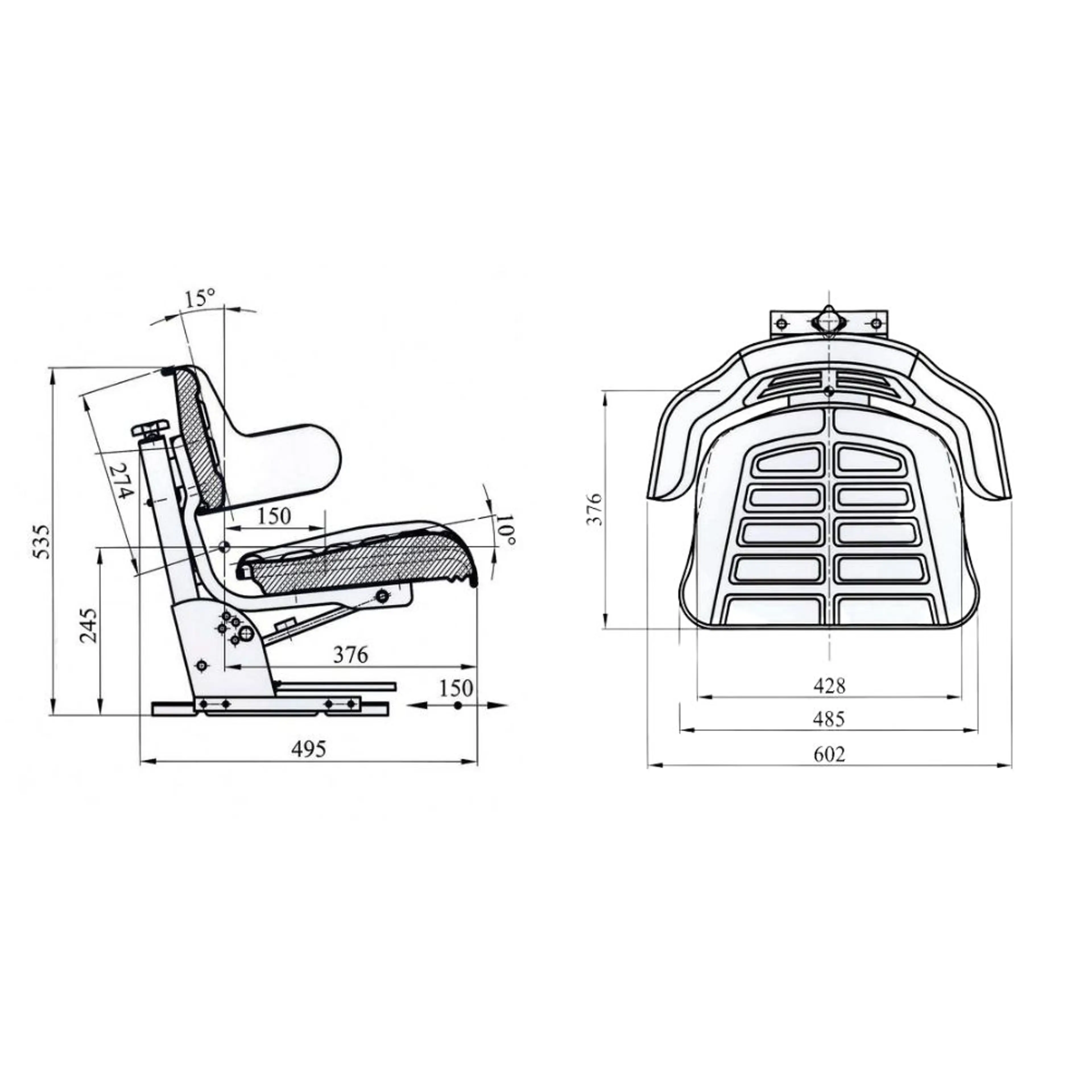 CONJUNTO DE ASIENTO UNIVERSAL