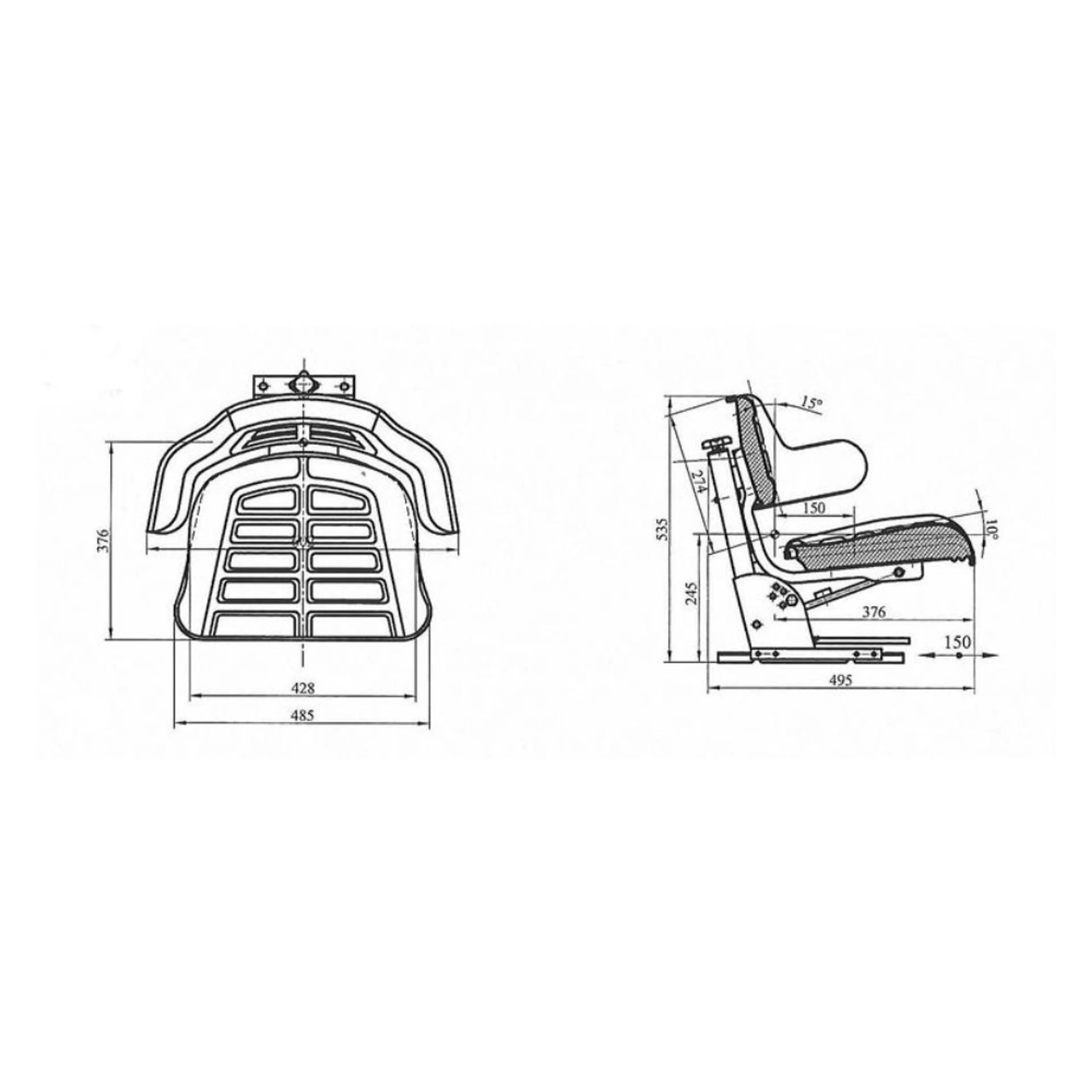 ASIENTO AMARILLO AJUSTABLE